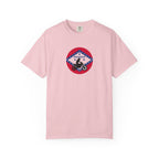 Copy of Arkansas Motorcycle Rider Graphic T-Shirt — State Flag Circle Design