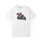 Biker Pig Motorcycle T-Shirt — "Live to Eat, Love to Ride" Retro Graphic Tee