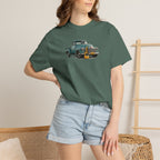 Vintage Pickup Truck & Guitar T-Shirt — Retro Americana Tee for Musicians & Classic Car Fans