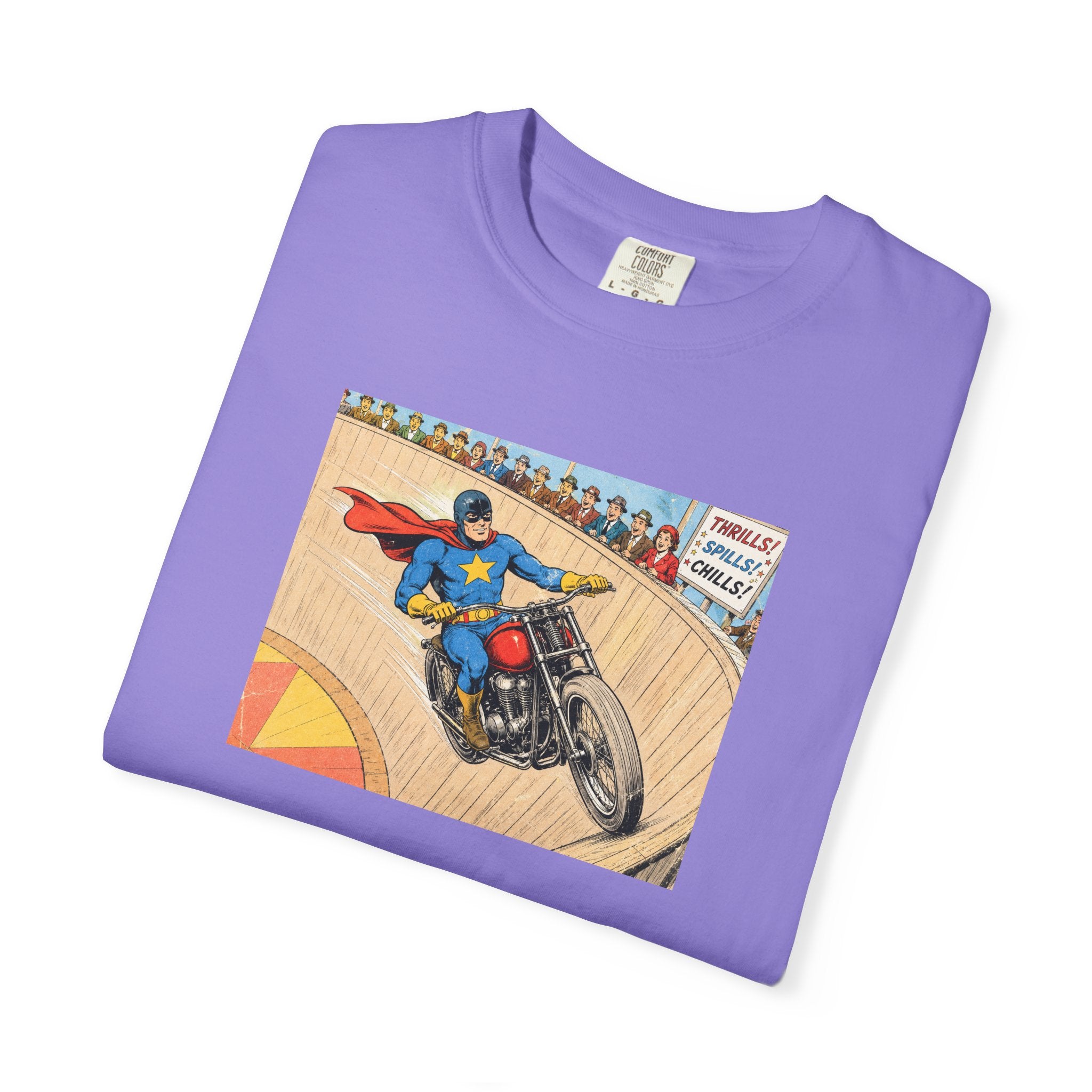 Motorcycle Racer Vintage Comic T-Shirt
