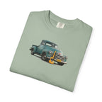 Vintage Pickup Truck & Guitar T-Shirt — Retro Americana Tee for Musicians & Classic Car Fans