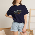 Classic Sports Car Tee — Vintage Jaguar with Guitar Graphic