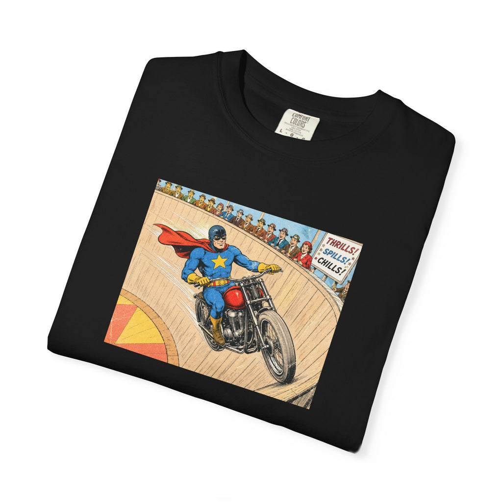 Motorcycle Racer Vintage Comic T-Shirt
