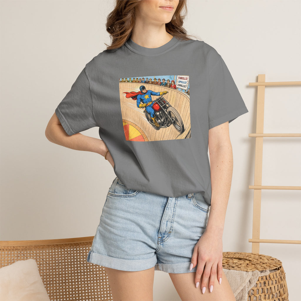 Motorcycle Racer Vintage Comic T-Shirt