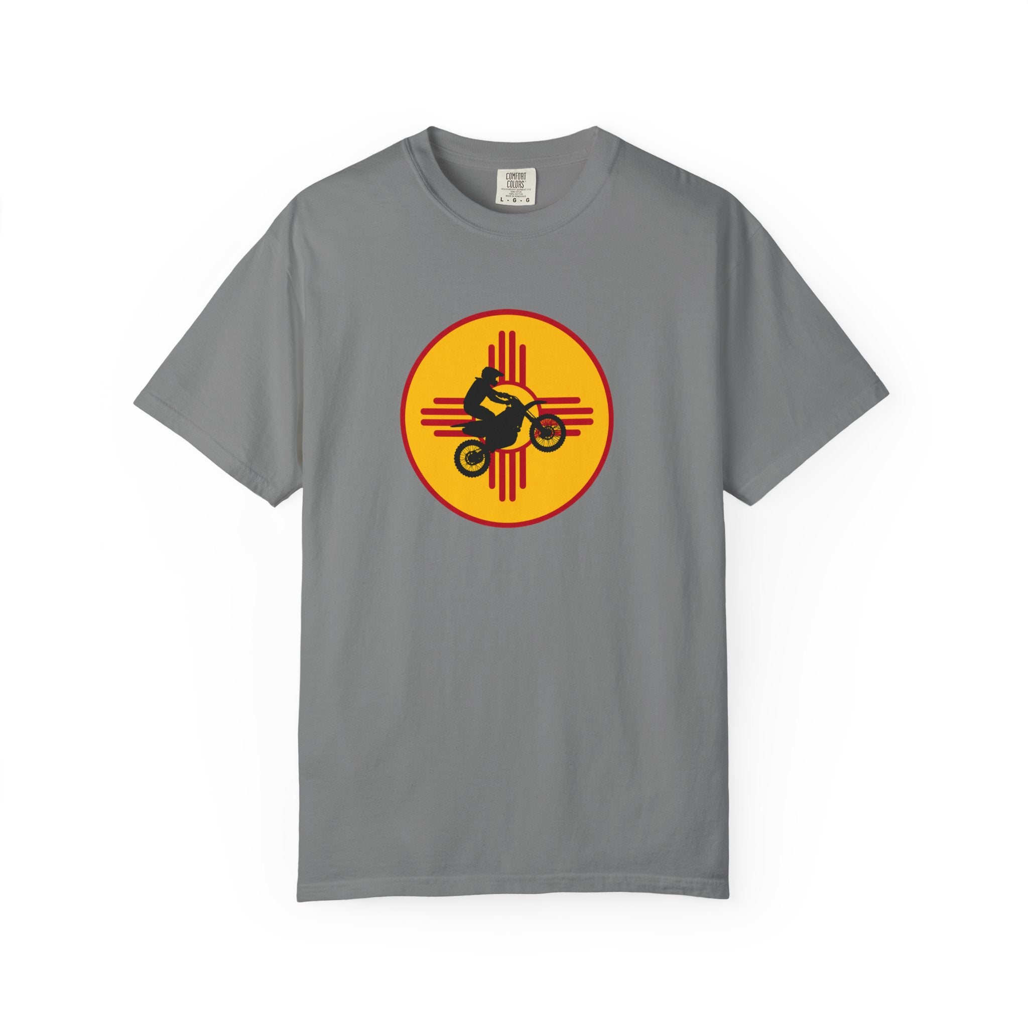 Sunset Motorcycle T-Shirt — Retro Bike Silhouette Tee