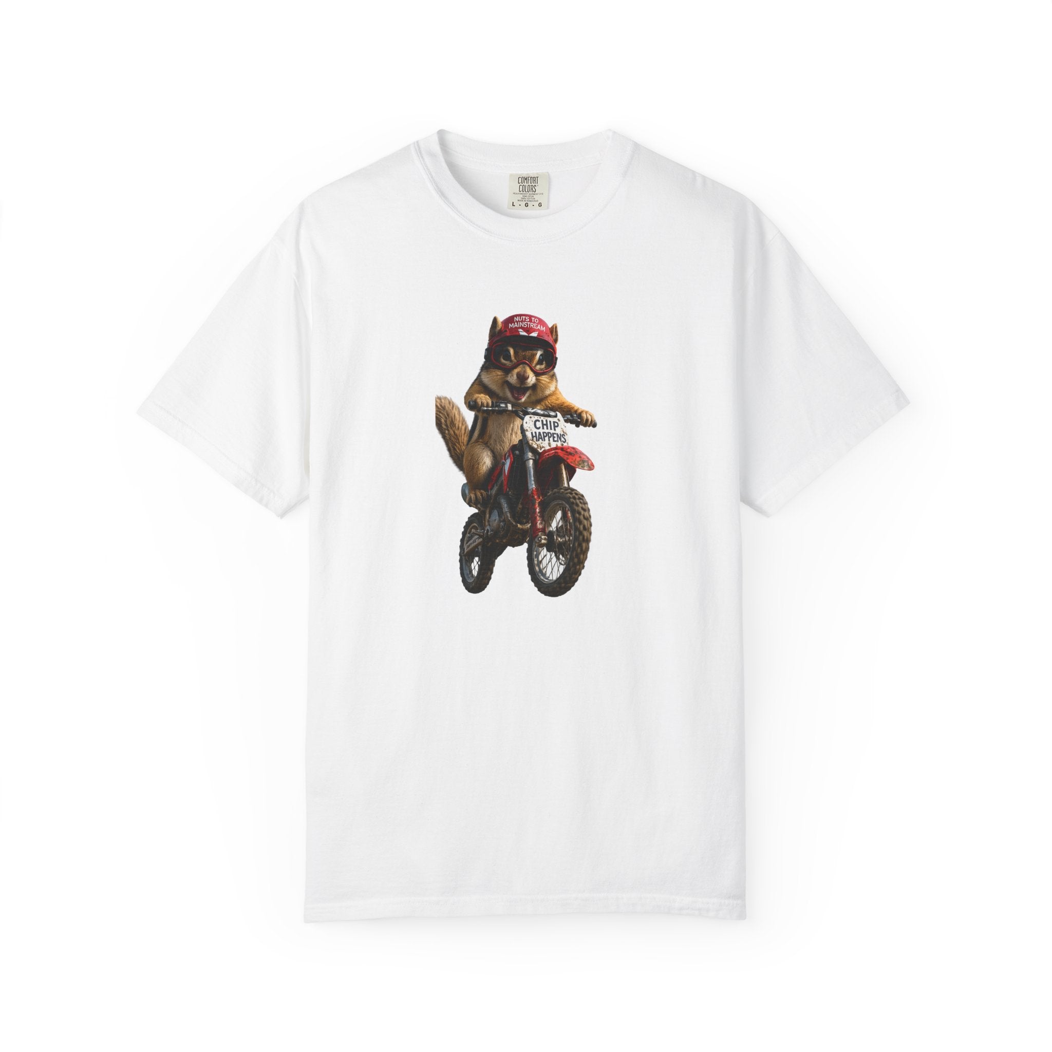 Motorcycle Cat T-Shirt — Retro Cat on Dirt Bike Graphic Tee
