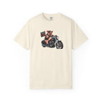 Biker Pig Motorcycle T-Shirt — "Live to Eat, Love to Ride" Retro Graphic Tee