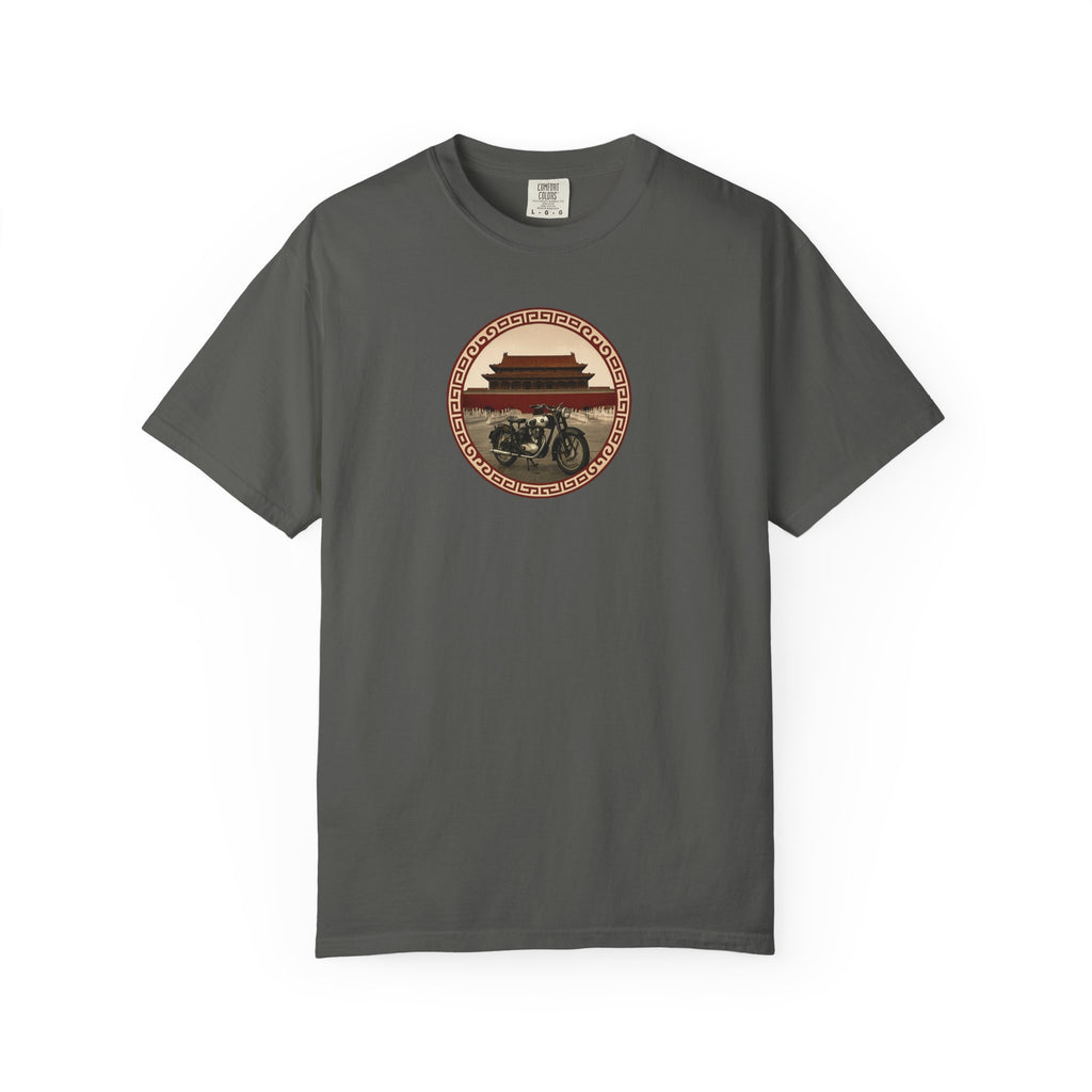 Vintage Camera & Pagoda T-Shirt — Retro Travel Photography Tee