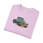 Vintage Pickup Truck & Guitar T-Shirt — Retro Americana Tee for Musicians & Classic Car Fans