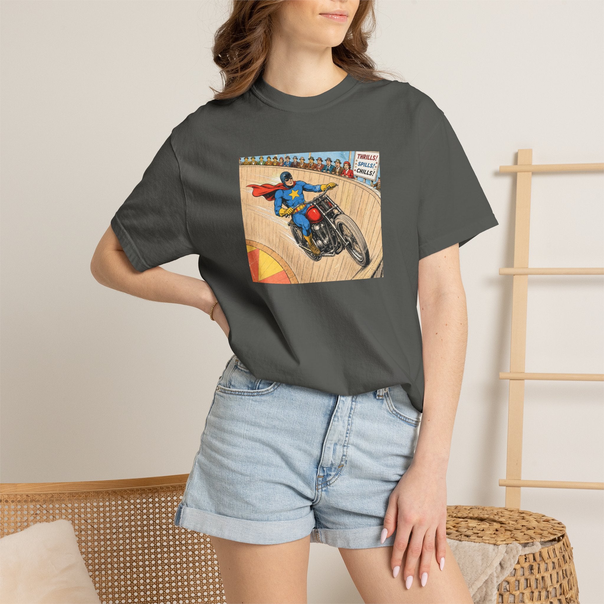 Motorcycle Racer Vintage Comic T-Shirt