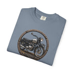 Classic Triumph Motorcycle T-Shirt — Vintage British Flag Ride Tee