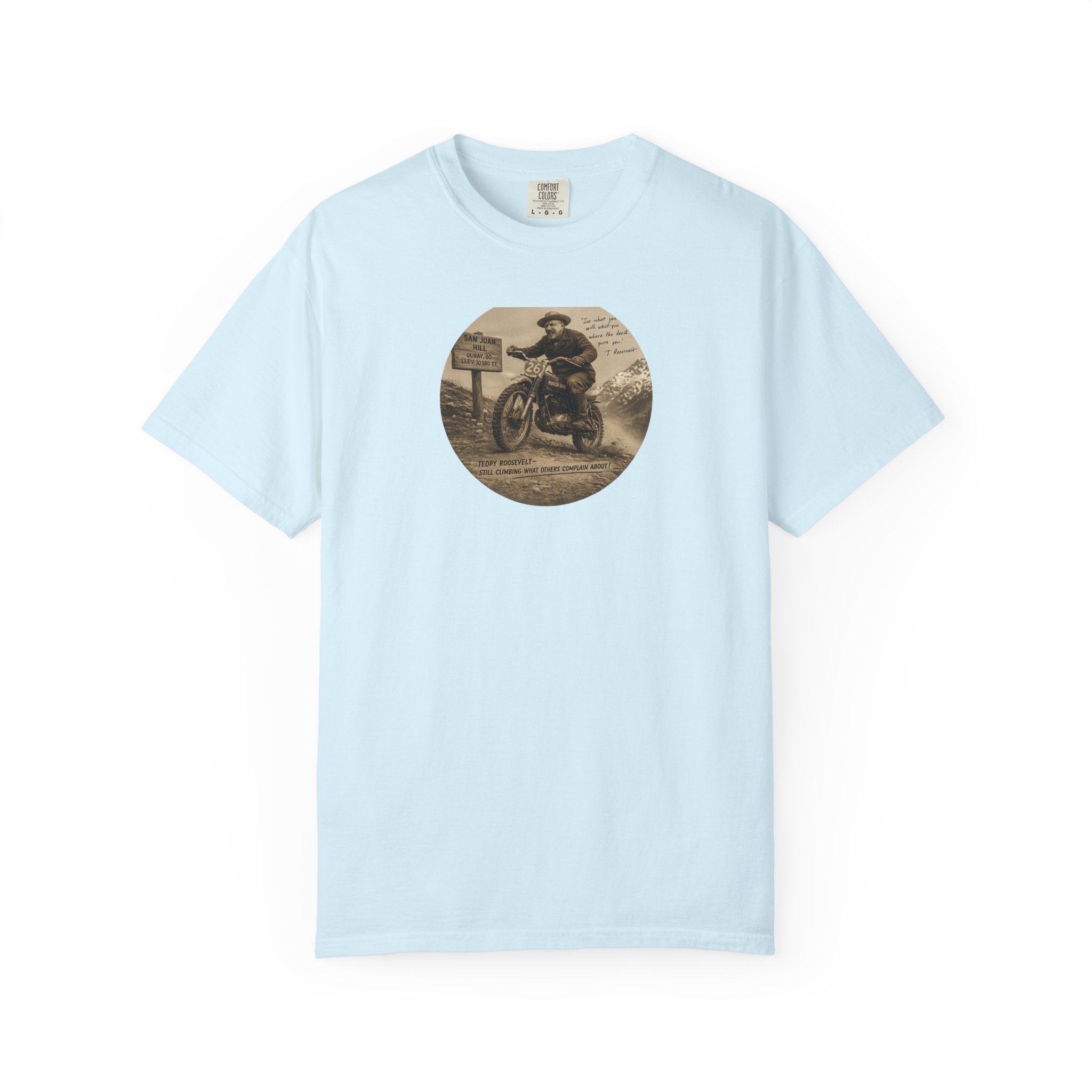 Vintage Motorcycle Tee — 'The Swiss Alps' Retro Rider Graphic T-Shirt