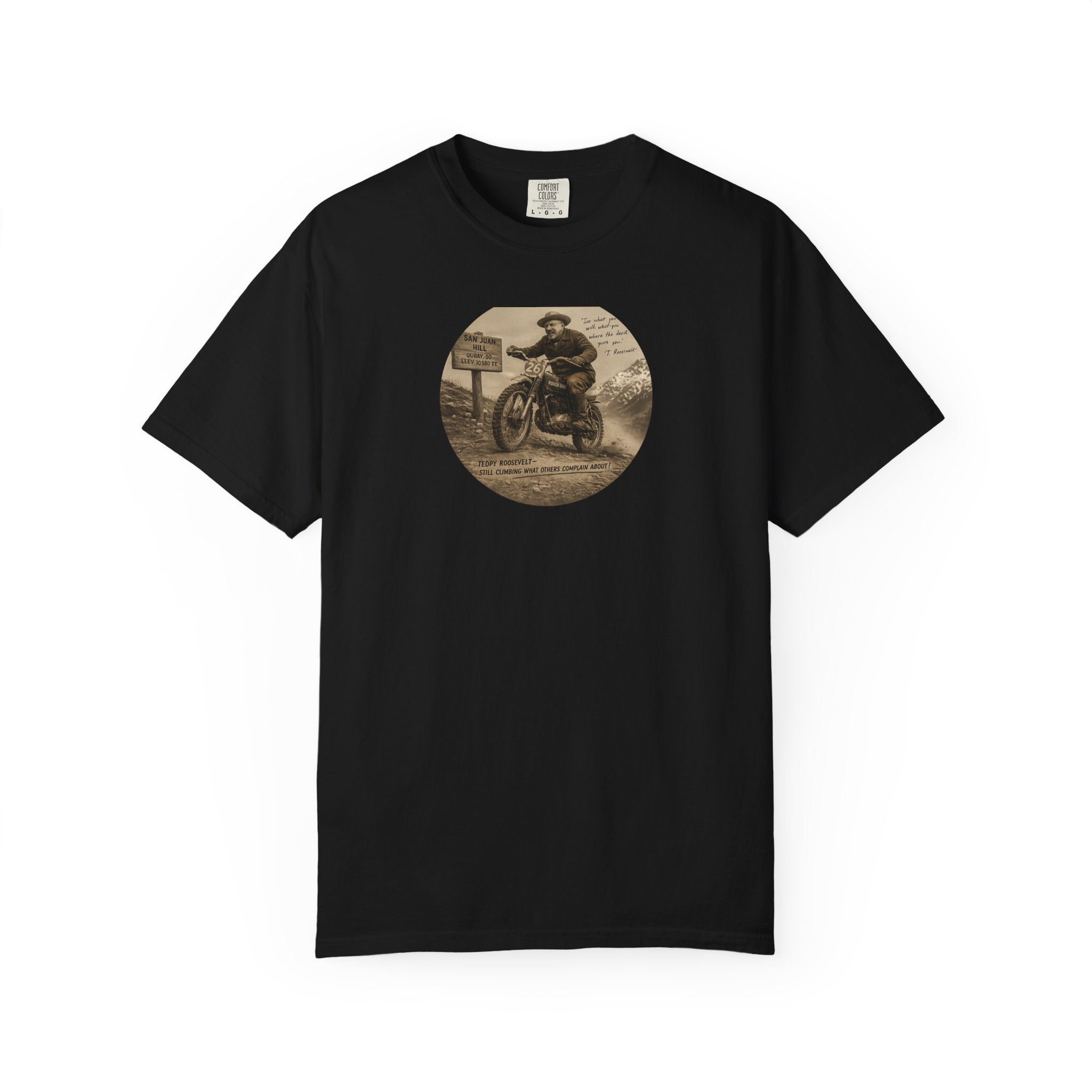 Vintage Motorcycle Tee — 'The Swiss Alps' Retro Rider Graphic T-Shirt