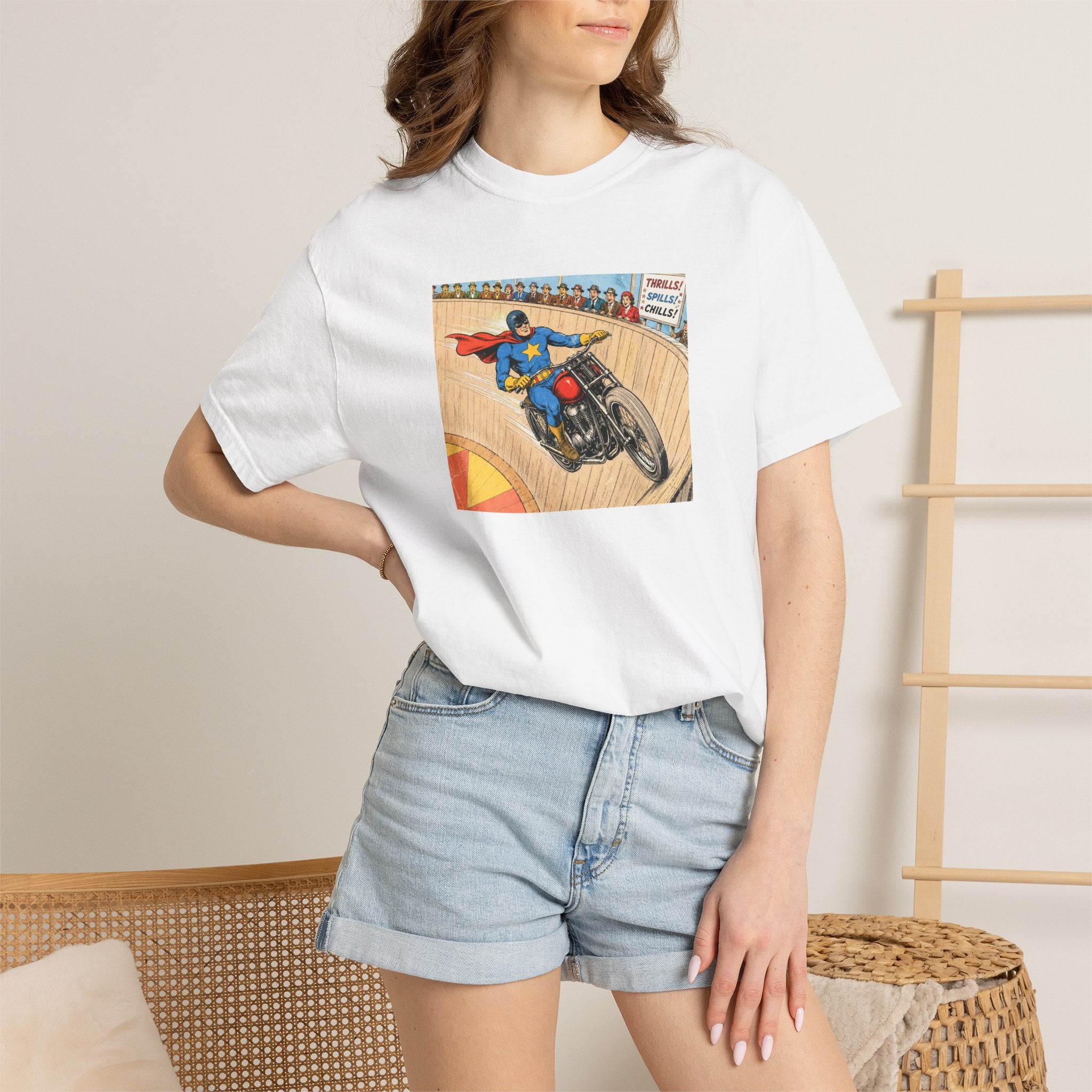 Motorcycle Racer Vintage Comic T-Shirt