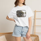 Vintage Motorcycle Dog Tag T-Shirt — Retro Chopper Scenic Print