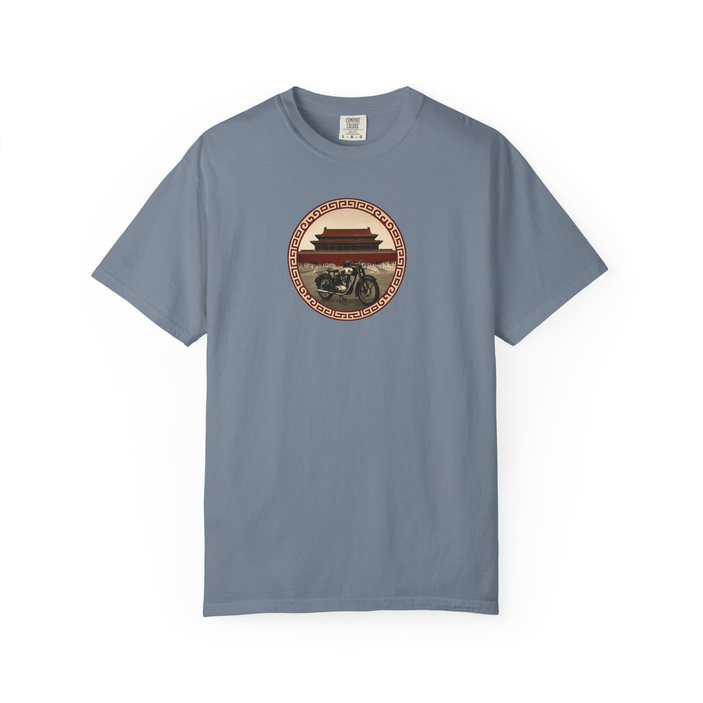 Vintage Camera & Pagoda T-Shirt — Retro Travel Photography Tee