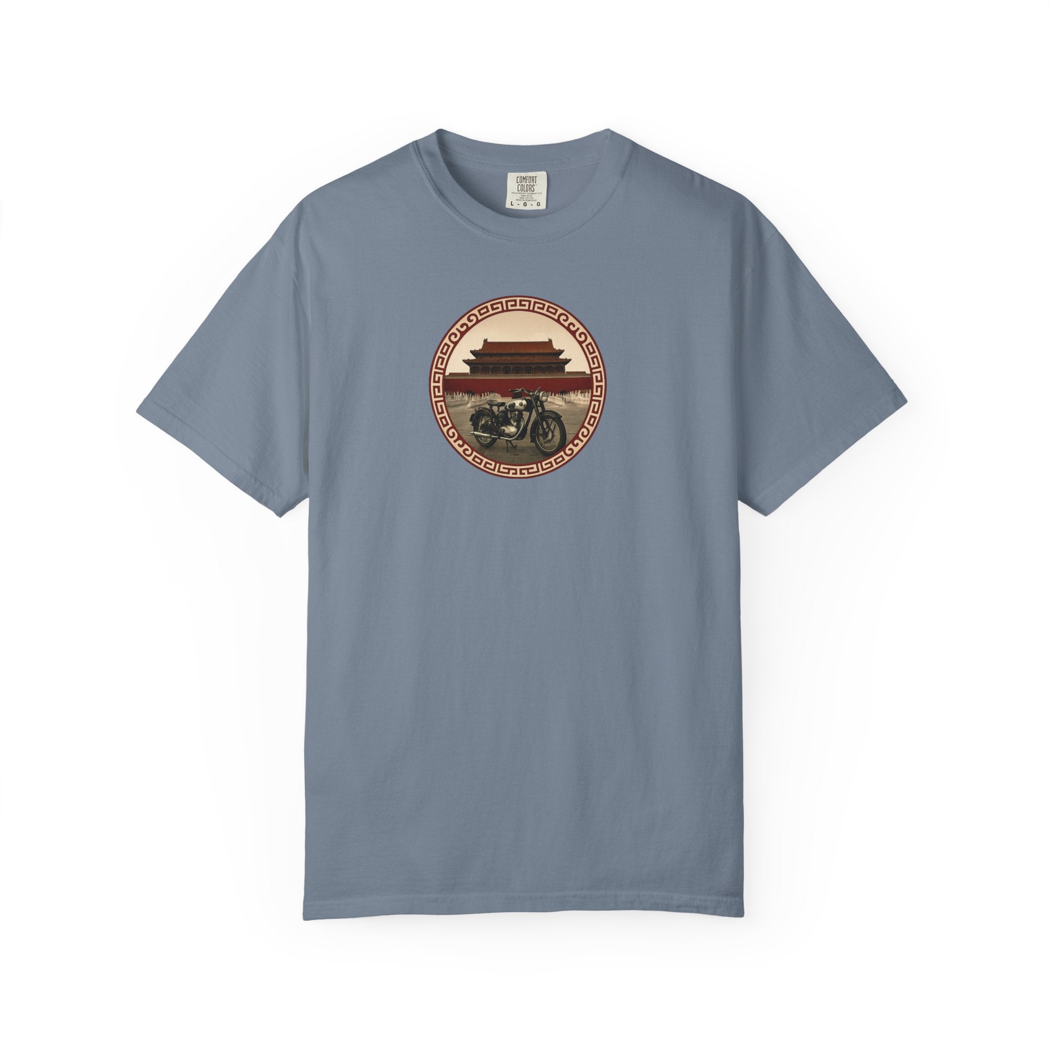 Vintage Camera & Pagoda T-Shirt — Retro Travel Photography Tee