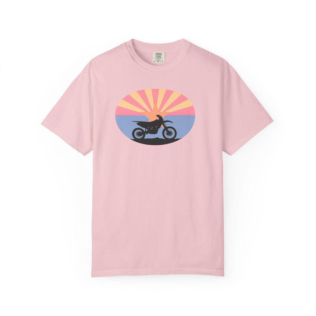 Copy of Sunset Motorcycle T-Shirt — Retro Bike Silhouette Tee