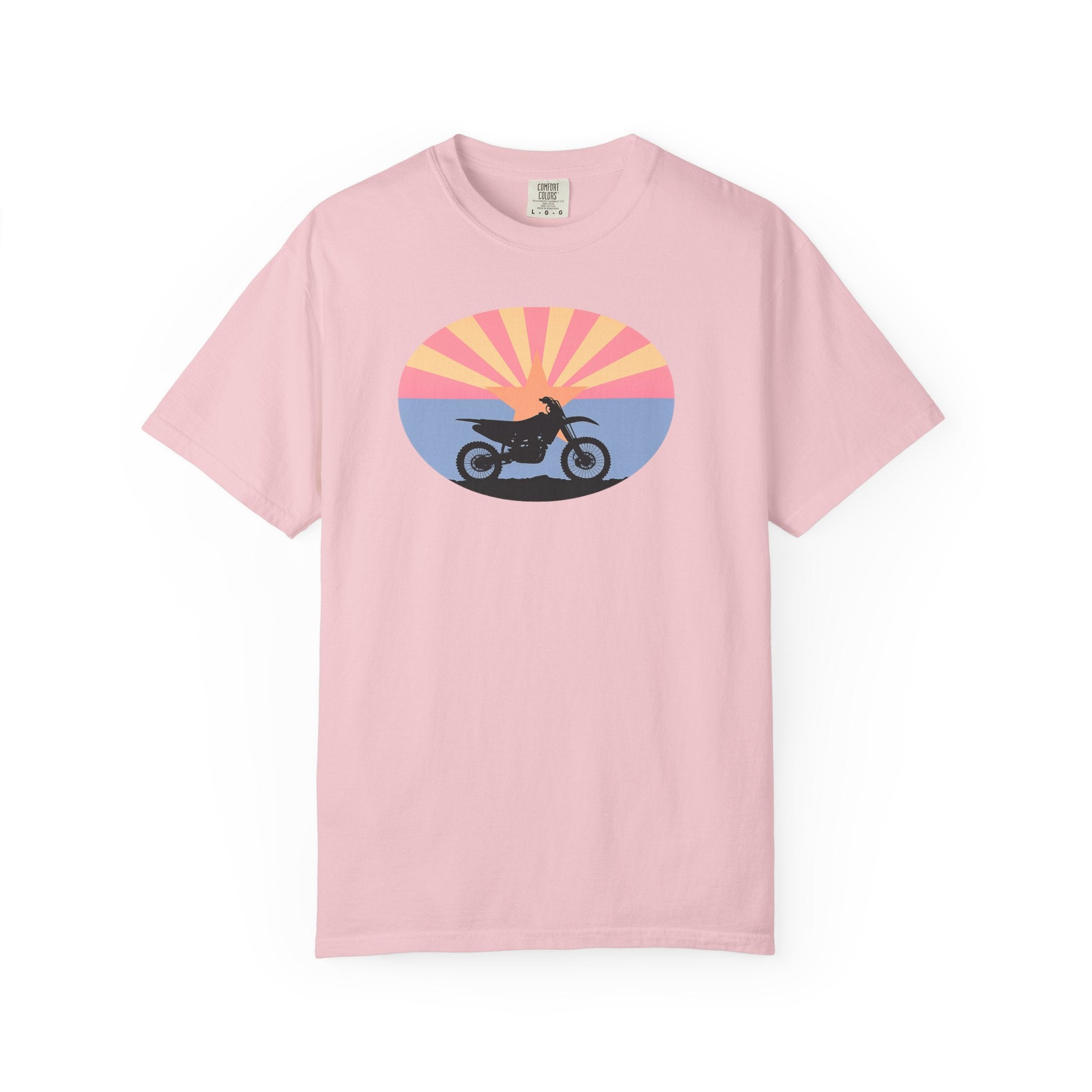 Copy of Sunset Motorcycle T-Shirt — Retro Bike Silhouette Tee