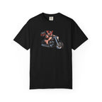 Biker Pig Motorcycle T-Shirt — "Live to Eat, Love to Ride" Retro Graphic Tee