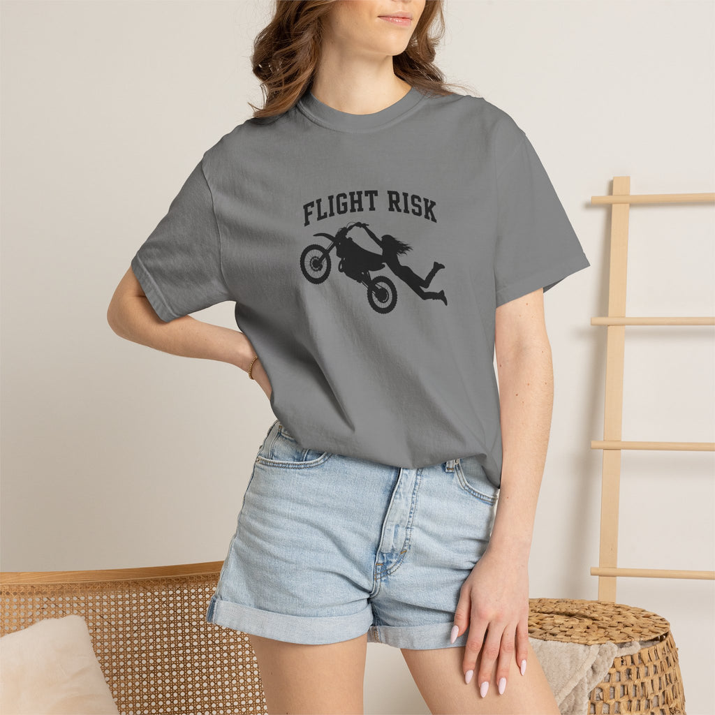 Flight Risk Motorcycle T-Shirt — Stunt Rider Graphic Tee