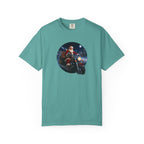Santa on Motorcycle T-Shirt — Christmas Biker Holiday Tee
