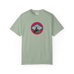 Copy of Arkansas Motorcycle Rider Graphic T-Shirt — State Flag Circle Design
