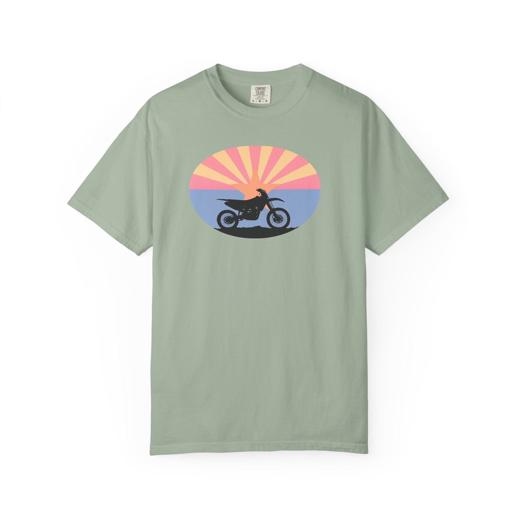 Copy of Sunset Motorcycle T-Shirt — Retro Bike Silhouette Tee