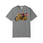 Copy of T-Shirt - Patriotic Biker Graphic (Gold Motorcycle, American Flag)