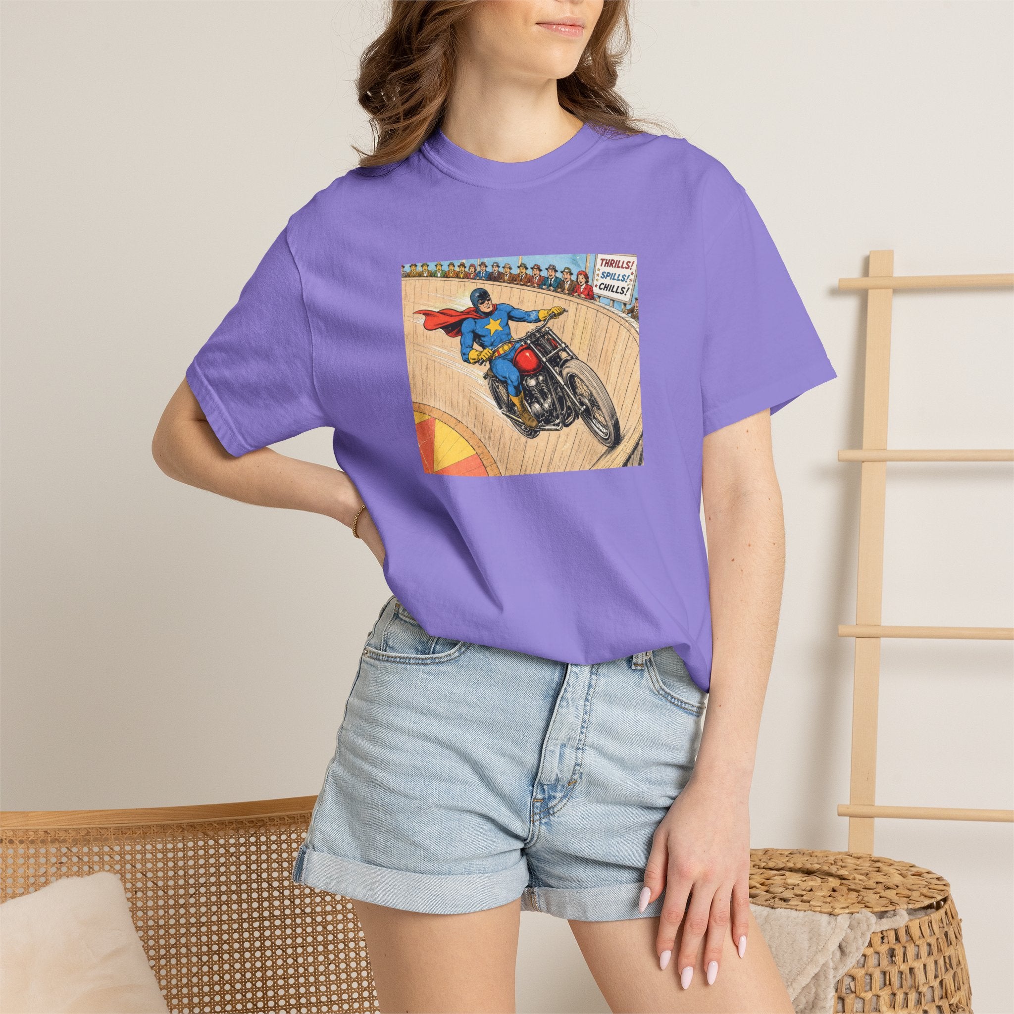 Motorcycle Racer Vintage Comic T-Shirt