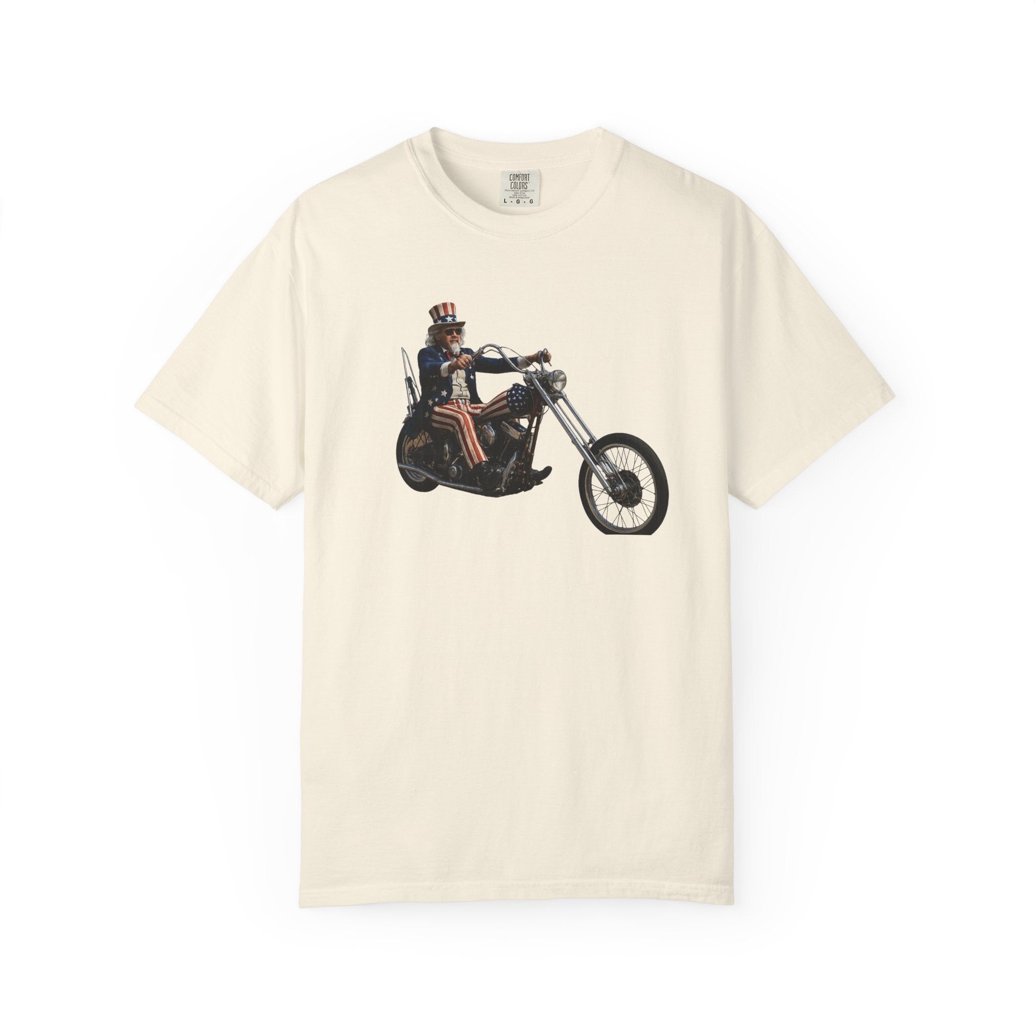 Vintage Biker Photo T-Shirt — "250 Years of Freedom" Graphic Tee