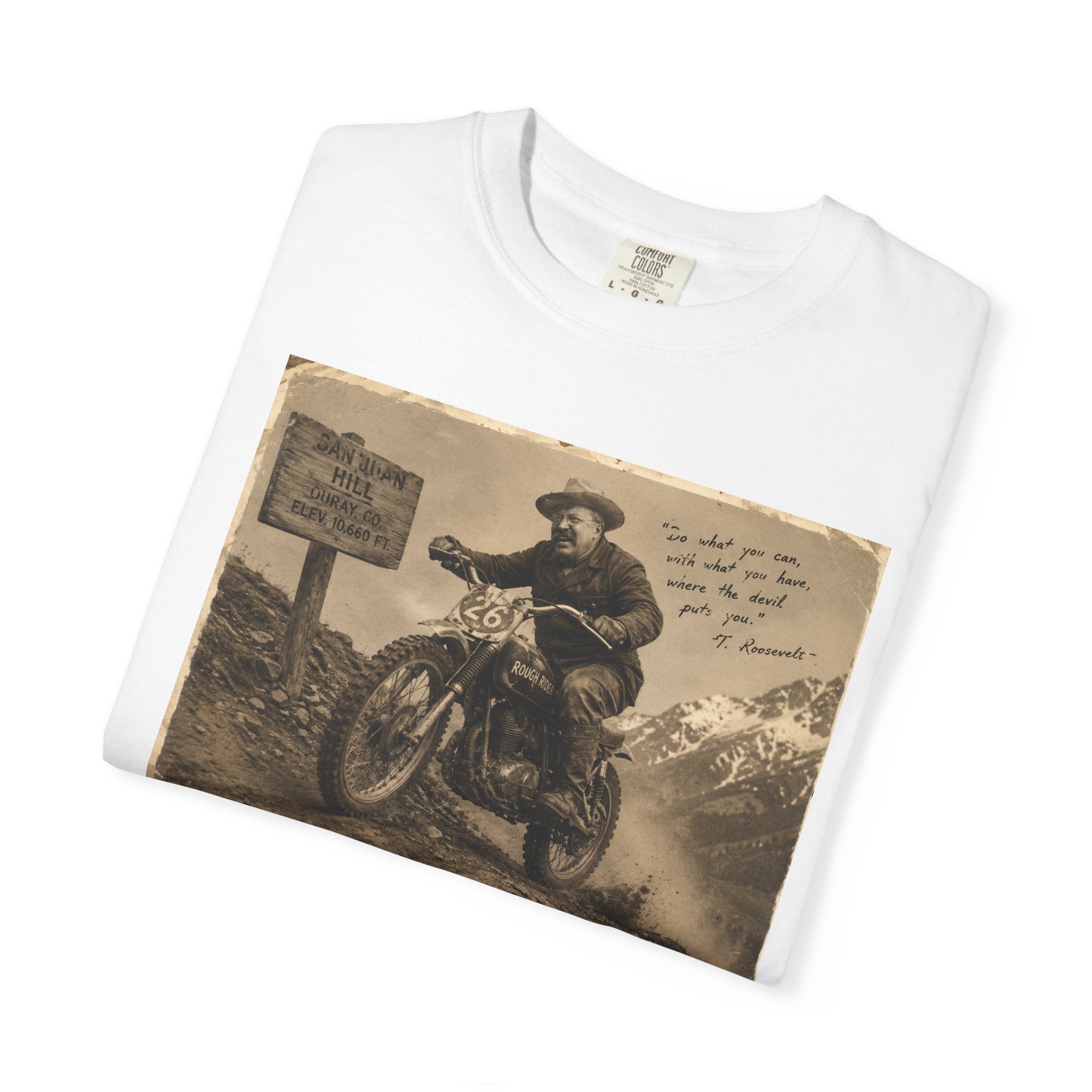 Vintage Motorcycle Tee — 'The Swiss Alps' Retro Rider Graphic T-Shirt