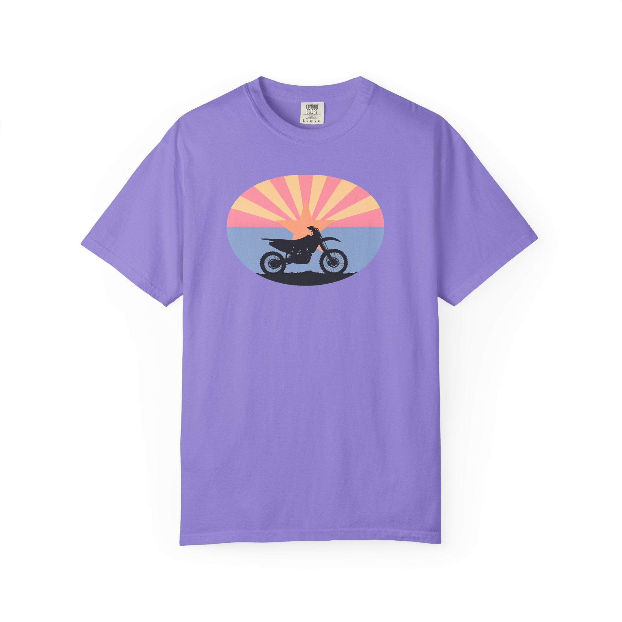 Copy of Sunset Motorcycle T-Shirt — Retro Bike Silhouette Tee