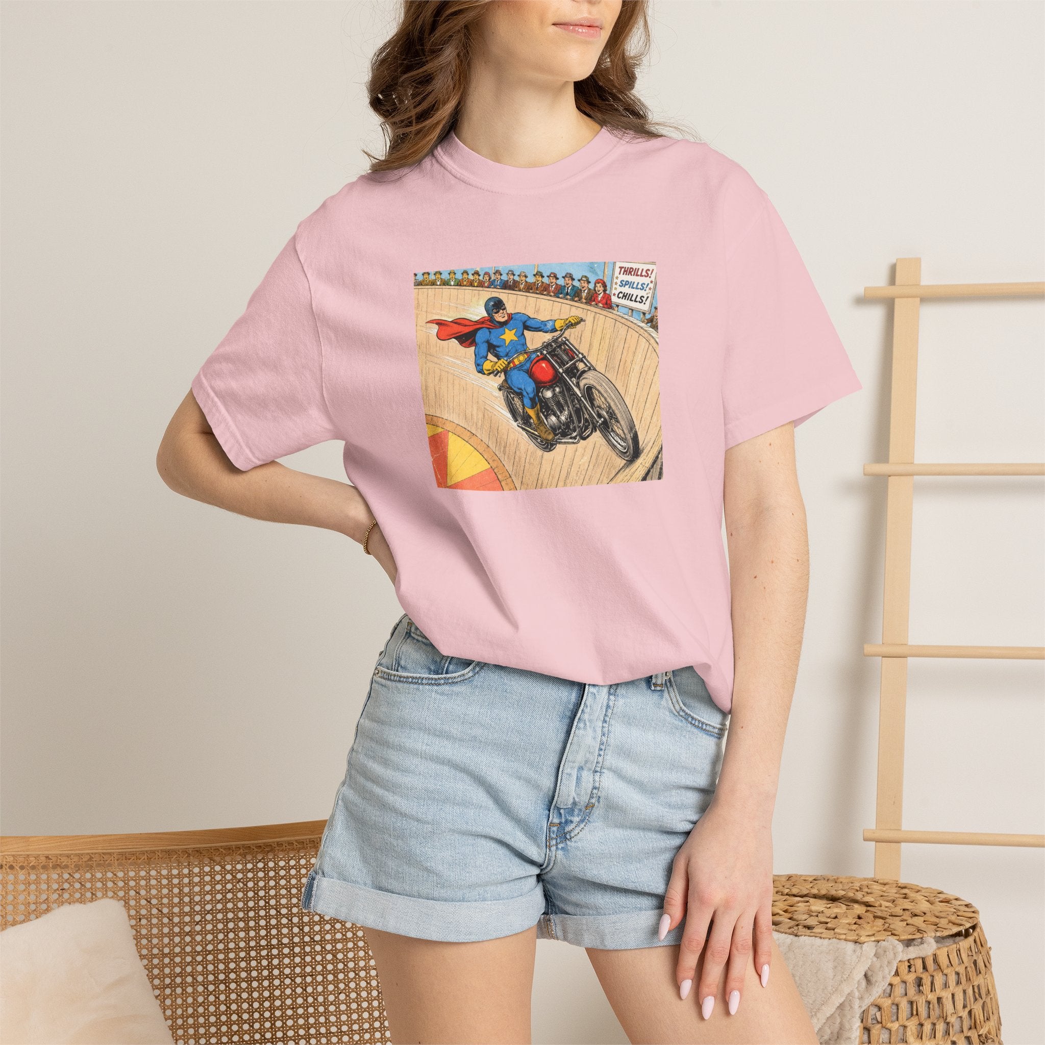 Motorcycle Racer Vintage Comic T-Shirt