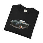 Classic Sports Car Tee — Vintage Jaguar with Guitar Graphic