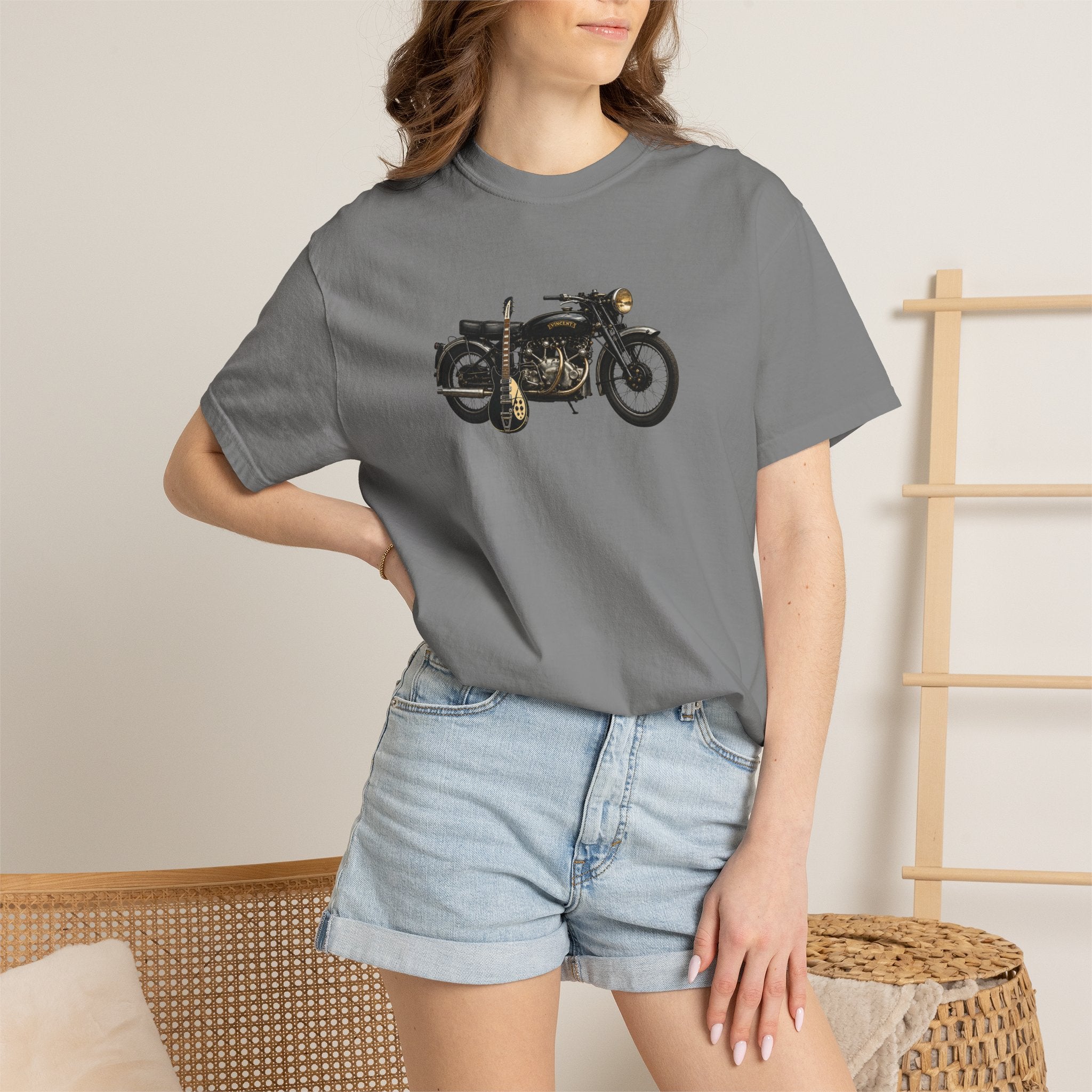 Vintage Motorcycle T-Shirt — Retro Classic Bike Graphic Tee