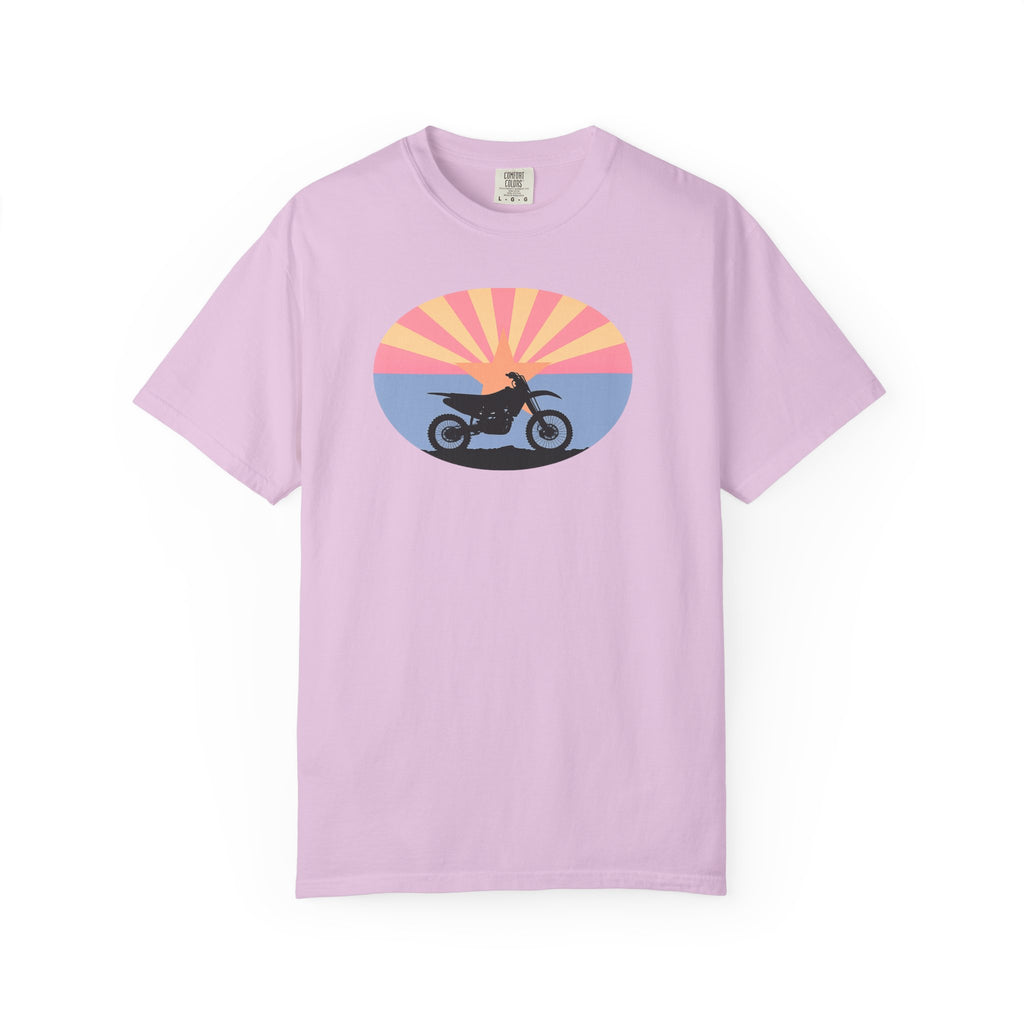 Copy of Sunset Motorcycle T-Shirt — Retro Bike Silhouette Tee
