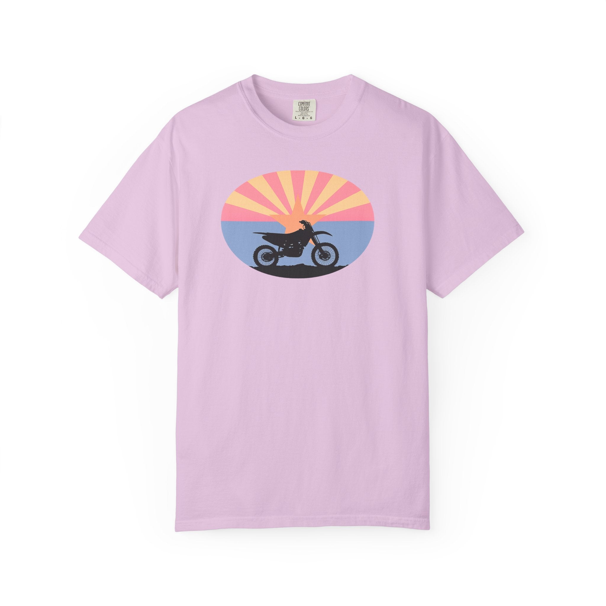 Copy of Sunset Motorcycle T-Shirt — Retro Bike Silhouette Tee