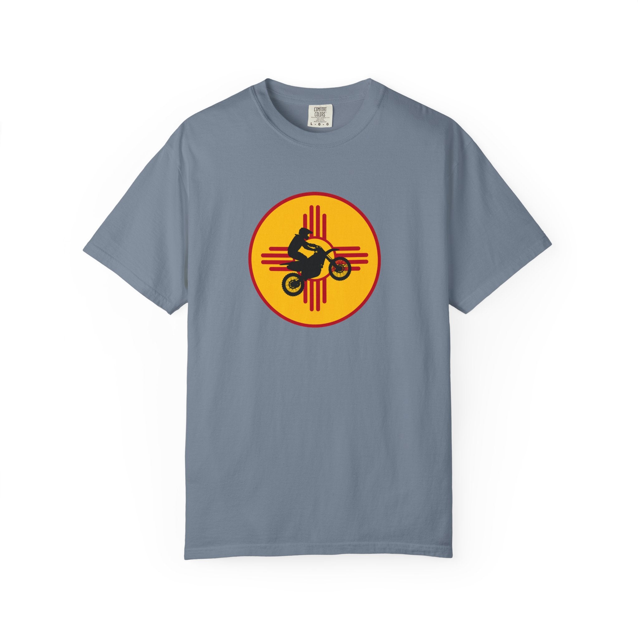 Sunset Motorcycle T-Shirt — Retro Bike Silhouette Tee