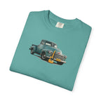 Vintage Pickup Truck & Guitar T-Shirt — Retro Americana Tee for Musicians & Classic Car Fans