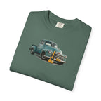 Vintage Pickup Truck & Guitar T-Shirt — Retro Americana Tee for Musicians & Classic Car Fans