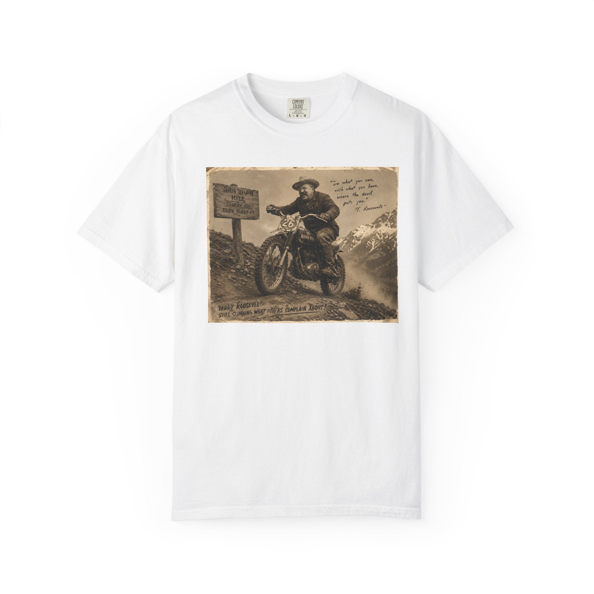 Vintage Motorcycle Tee — 'The Swiss Alps' Retro Rider Graphic T-Shirt