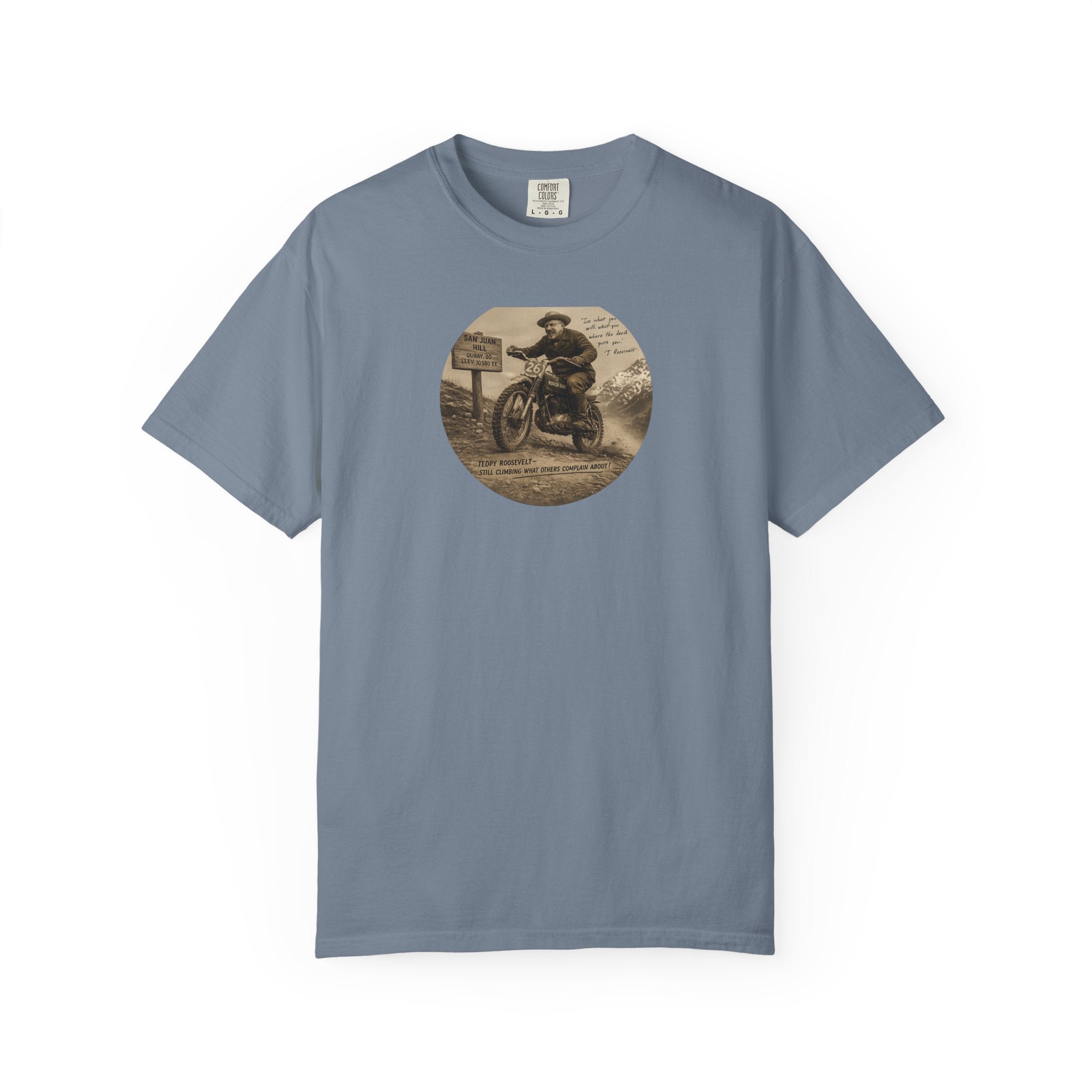 Vintage Motorcycle Tee — 'The Swiss Alps' Retro Rider Graphic T-Shirt