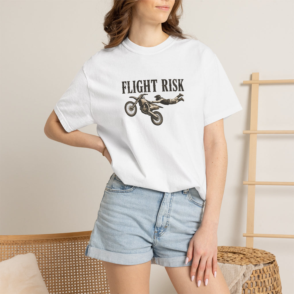 Flight Risk Motorcycle T-Shirt — Stunt Rider Graphic Tee