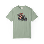 Biker Pig Motorcycle T-Shirt — "Live to Eat, Love to Ride" Retro Graphic Tee
