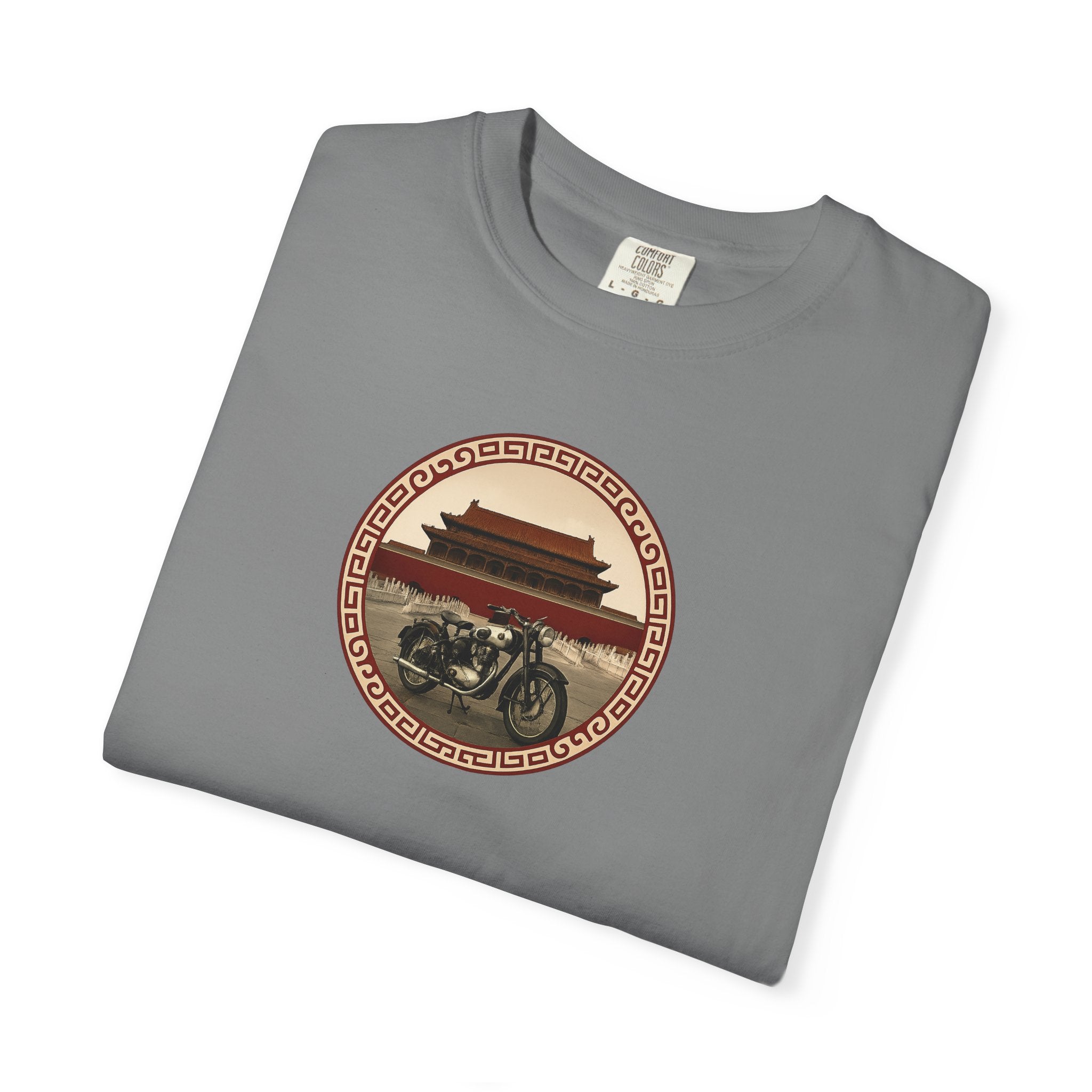 Vintage Camera & Pagoda T-Shirt — Retro Travel Photography Tee