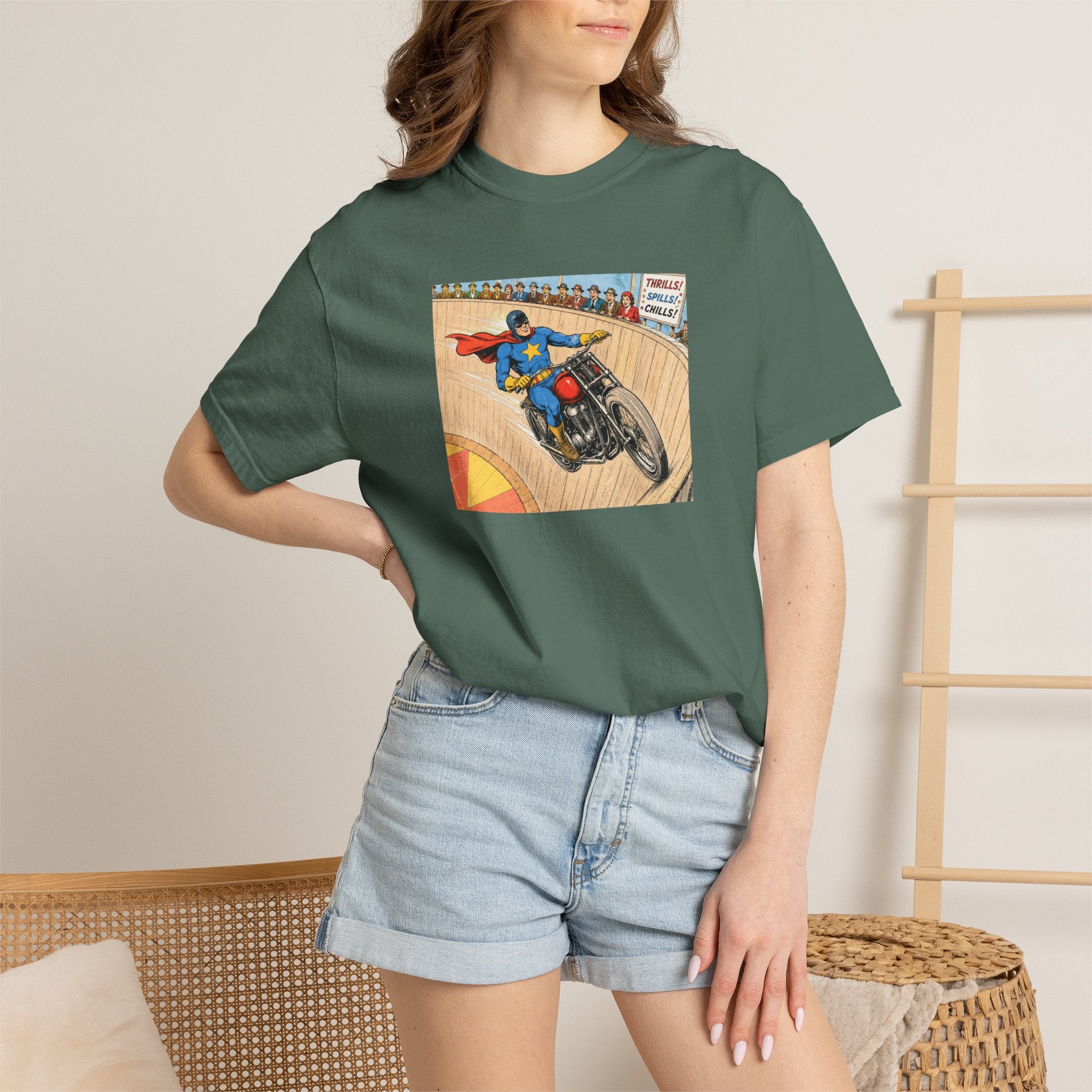 Motorcycle Racer Vintage Comic T-Shirt